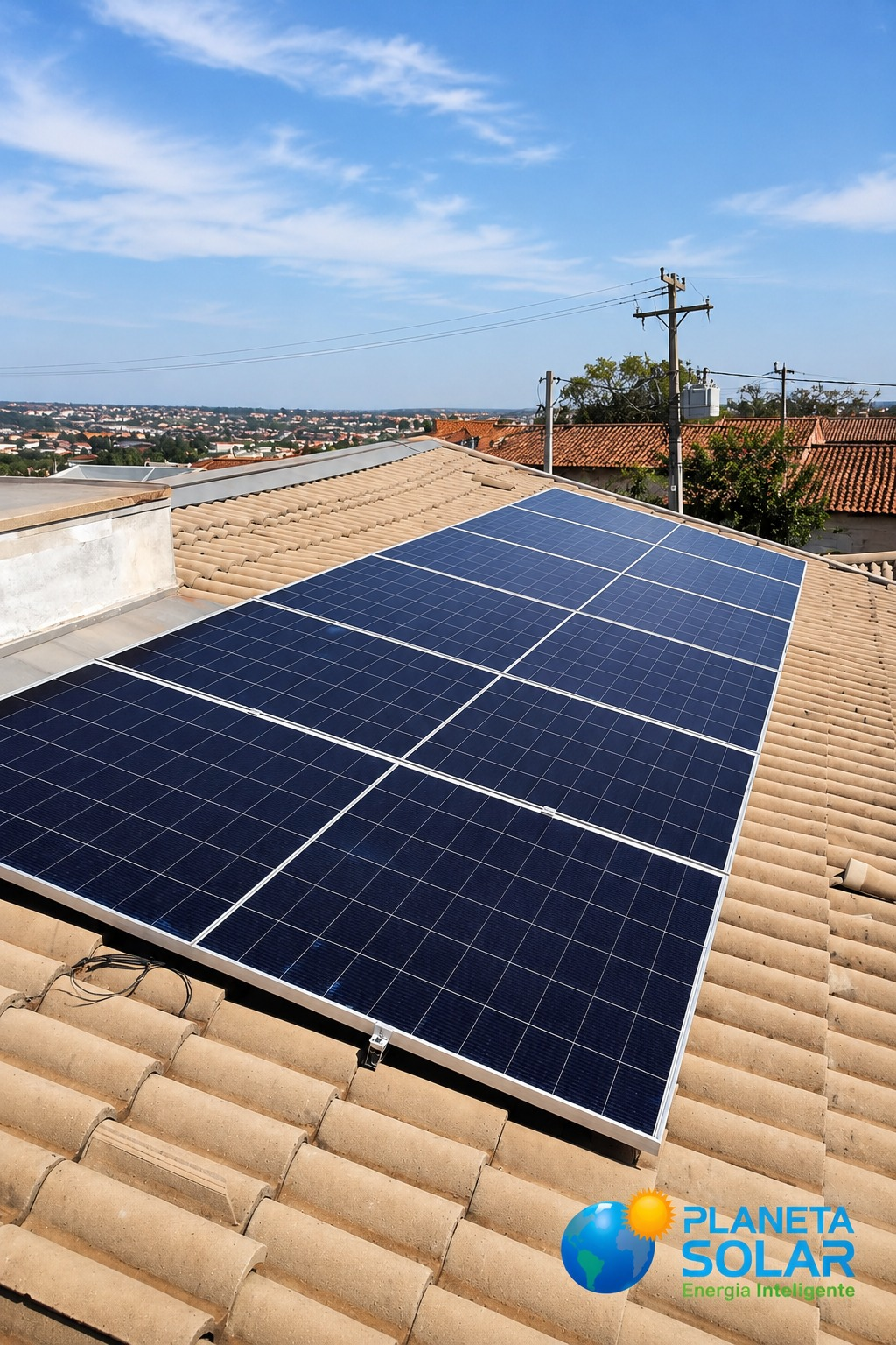 Instalação solar em Jaú